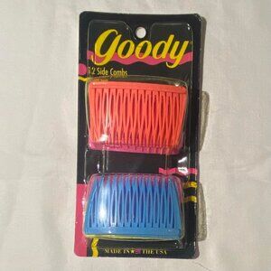 Vintage 1989 Goody Neon 12 Kant-Slip Side Combs - Unused Old Stock